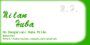 milan huba business card