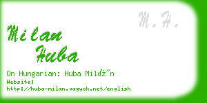 milan huba business card